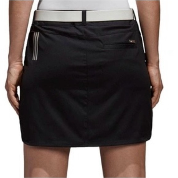 Adidas Women’s size 12 Essential Three Stripe Black Skort - Picture 2 of 16